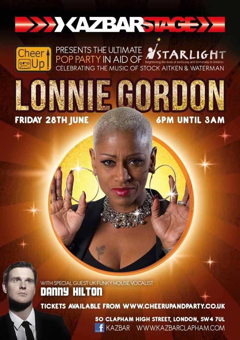 Cheer Up, Kazbar London, Friday 28th June 2013 featuring Lonnie Gordon live