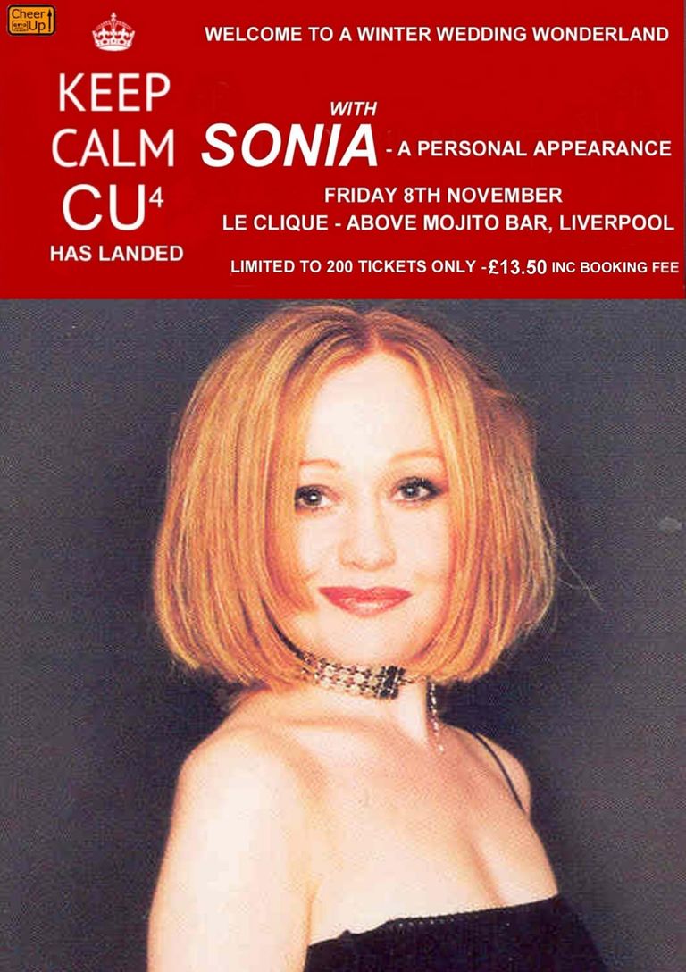 CU4, Le Clique Liverpool, Friday 8th November 2013 featuring Sonia live